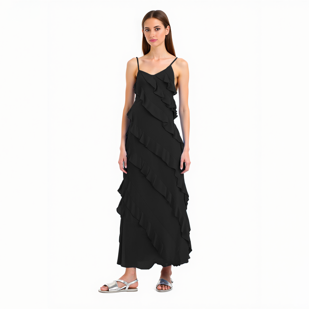 Kristen | Elegant Ruche Maxi Dress for Every Occasion - Image 4