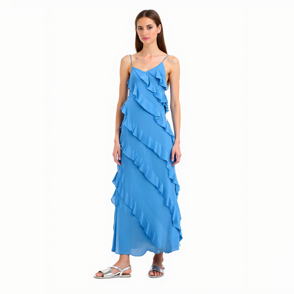 Kristen | Elegant Ruche Maxi Dress for Every Occasion - Image 6