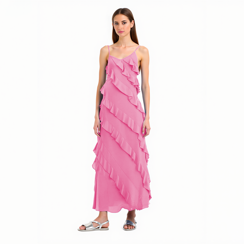 Kristen | Elegant Ruche Maxi Dress for Every Occasion - Image 8