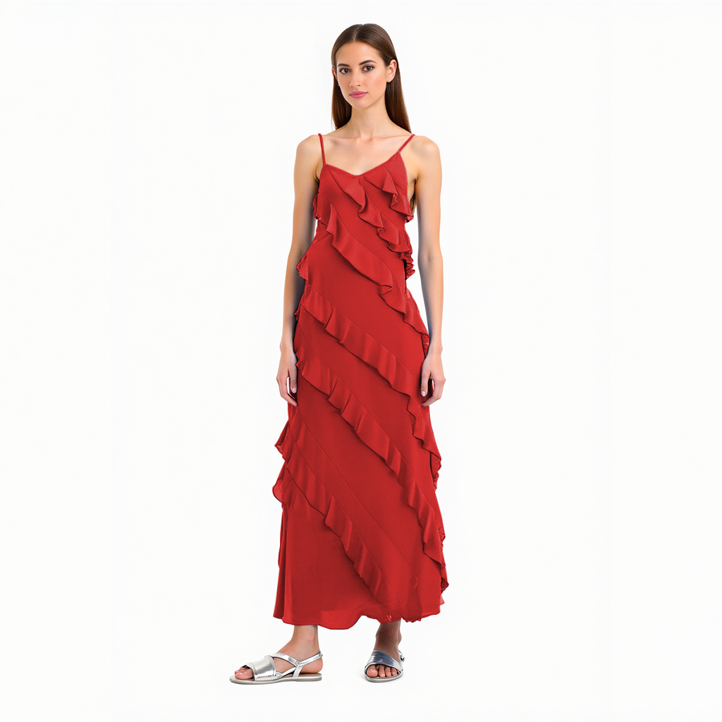 Kristen | Elegant Ruche Maxi Dress for Every Occasion - Image 1