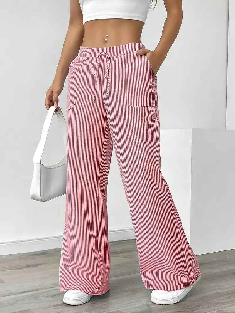 Linda | Elegant Striped Pants with Pockets in Trendy Colors - Image 12