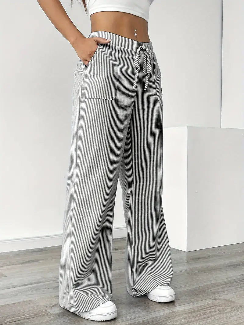 Linda | Elegant Striped Pants with Pockets in Trendy Colors - Image 27