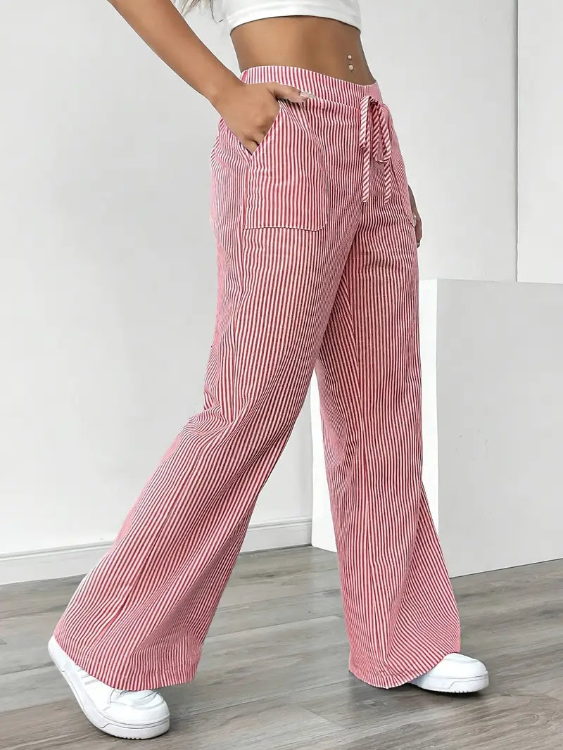 Linda | Elegant Striped Pants with Pockets in Trendy Colors - Image 15