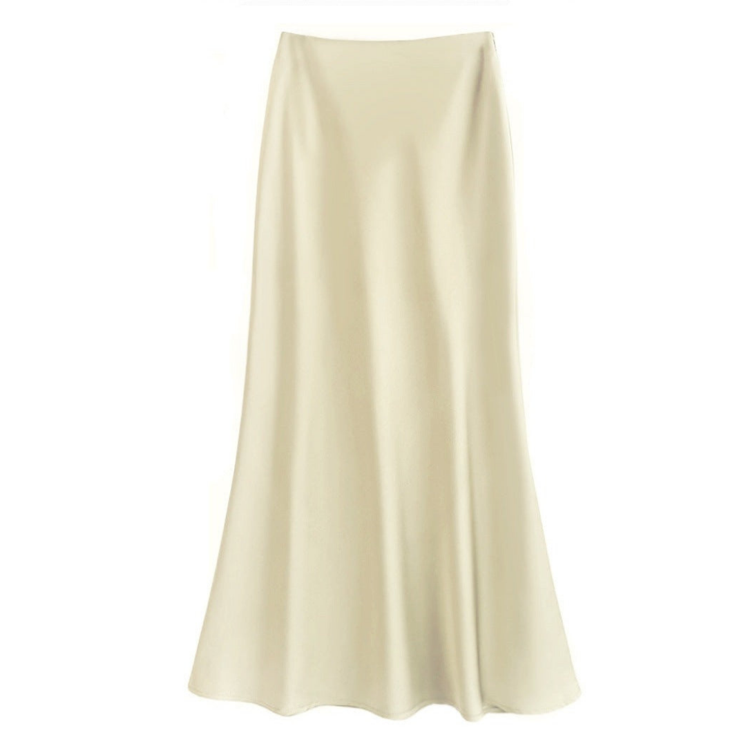 Grace | Elegant satin midi skirt for women - Image 6