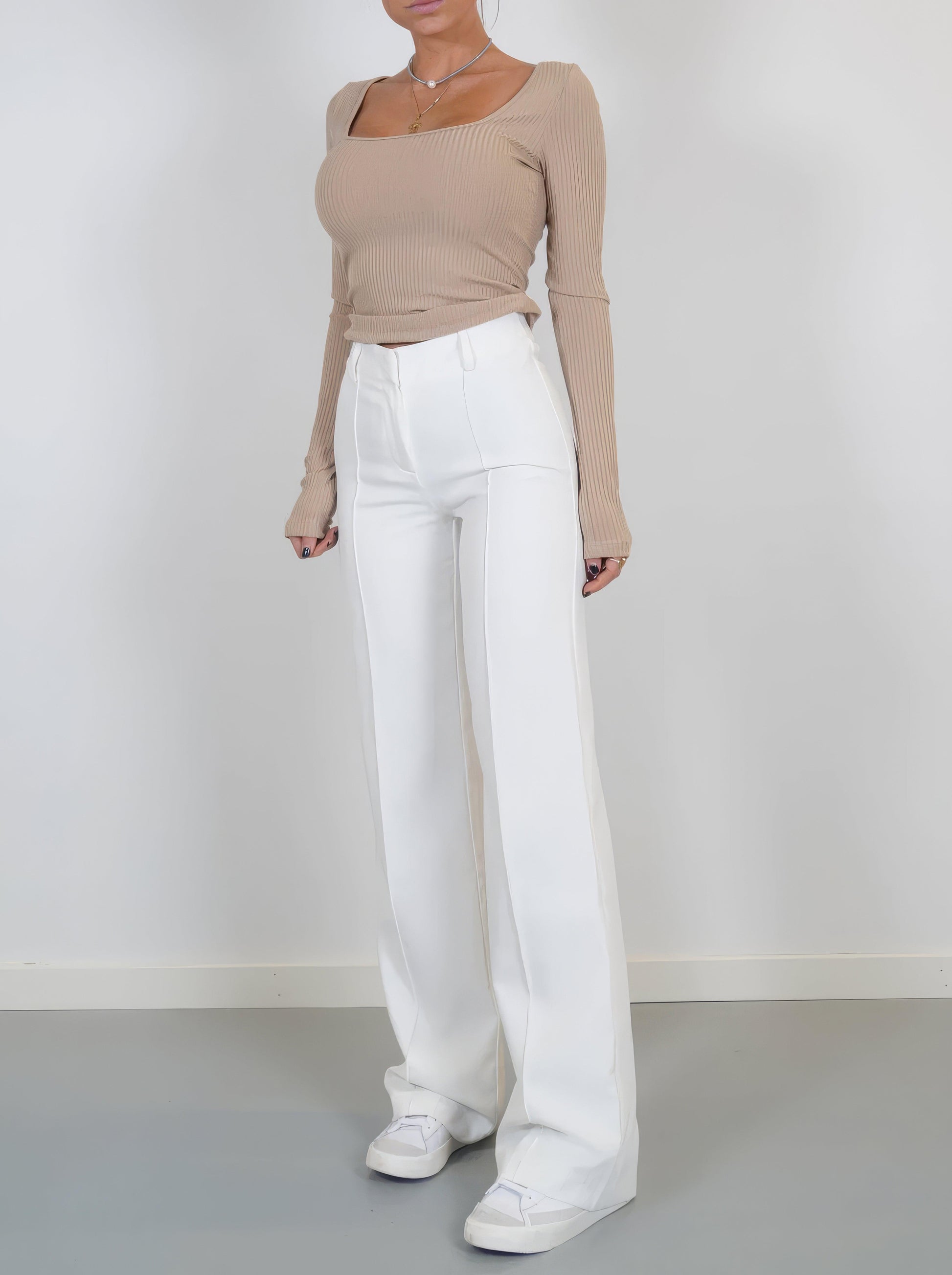 Faith | Elegant High-Waisted Wide-Leg Trousers - Image 3