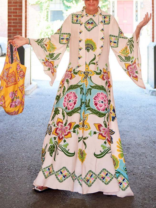 Jillian | Elegant Floral Long Sleeve Maxi Dress for All Occasions - Image 5