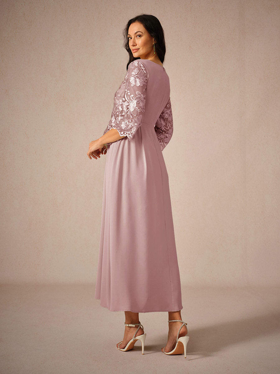 Naomi | Elegant Quarter Sleeve Maxi Dress for Formal Events - Image 6