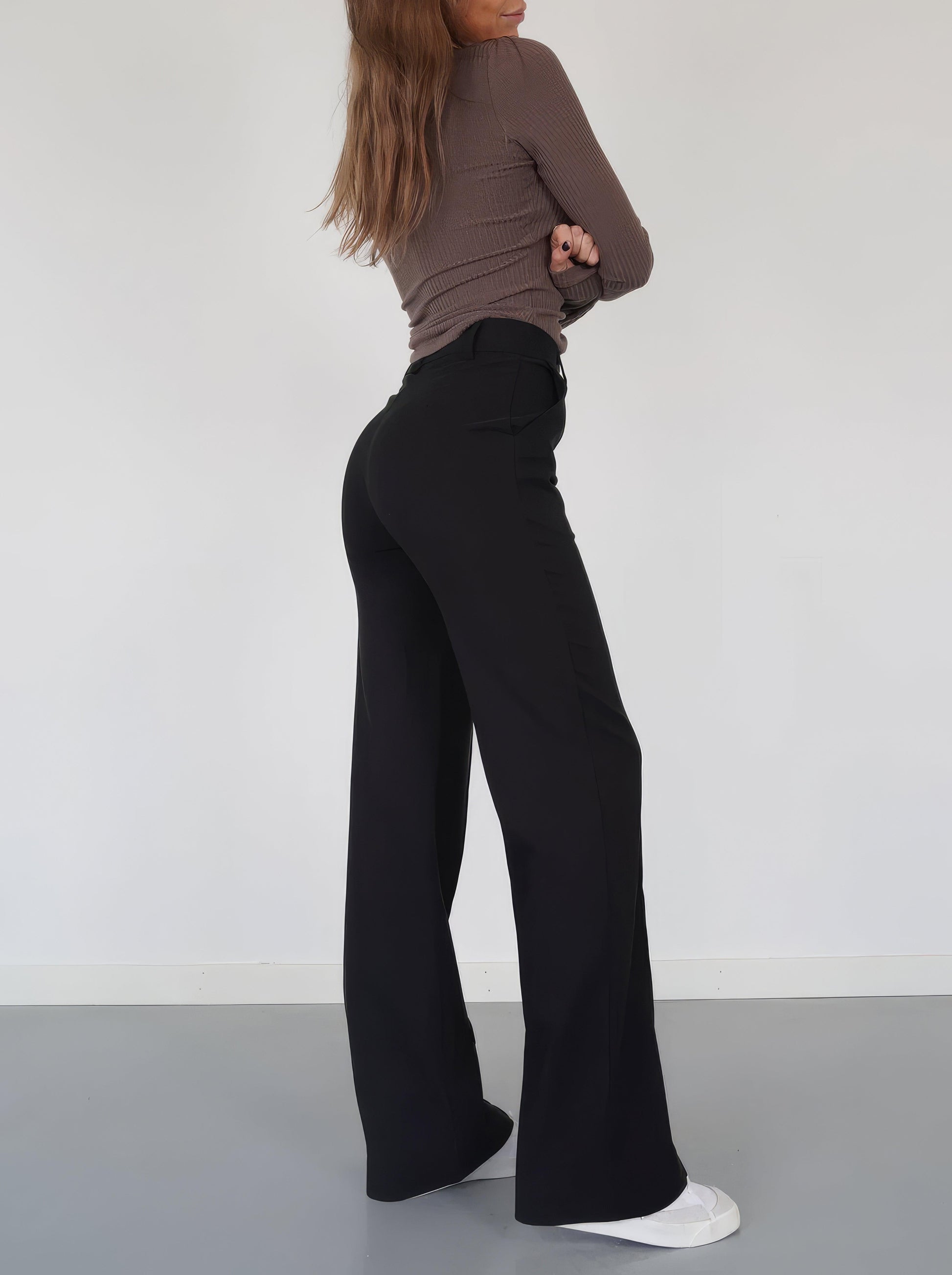 Faith | Elegant High-Waisted Wide-Leg Trousers - Image 2