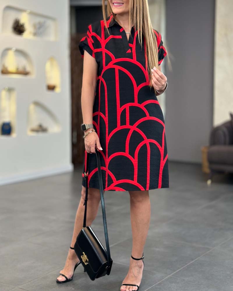 Rhonda | Elegant Short Sleeve Midi Dress - Image 6