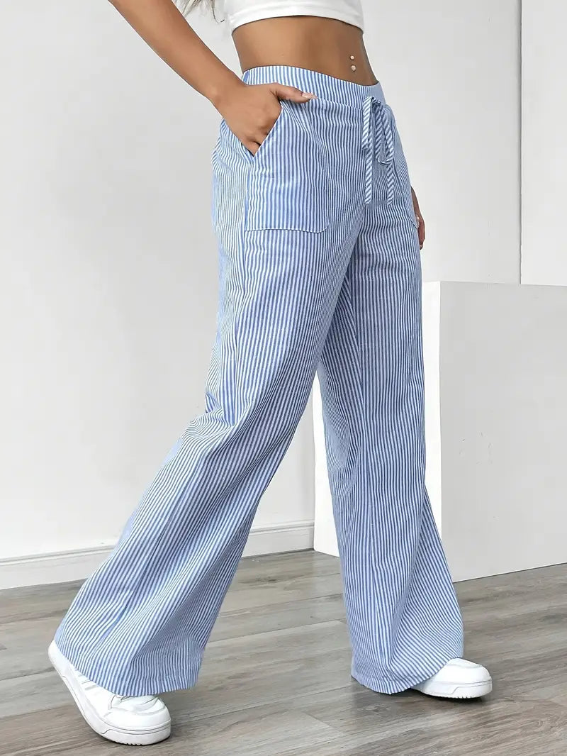 Linda | Elegant Striped Pants with Pockets in Trendy Colors - Image 23