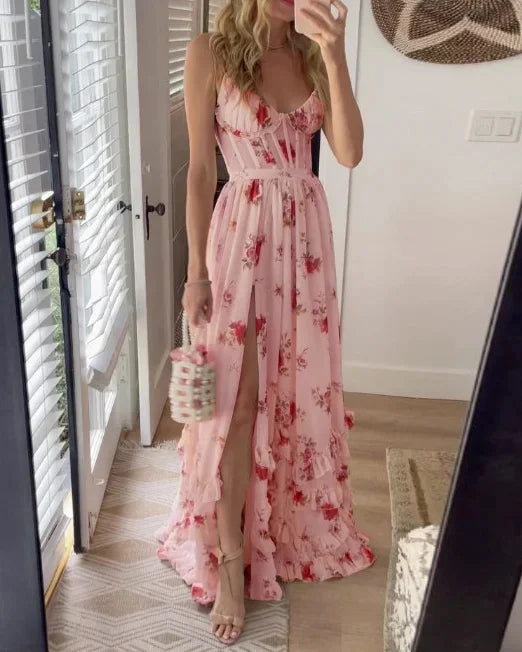 Shannon | Women’s Elegant Draped Midi Dress with Defined Waist and Flowy Skirt - Image 5