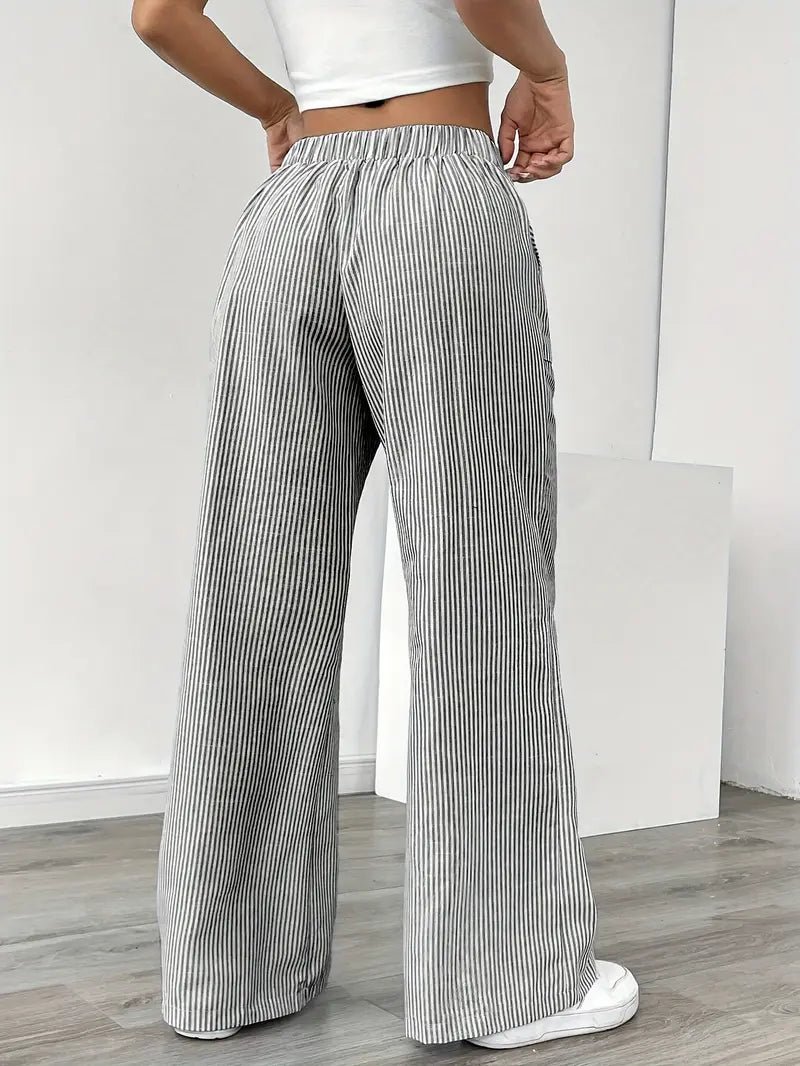 Linda | Elegant Striped Pants with Pockets in Trendy Colors - Image 30