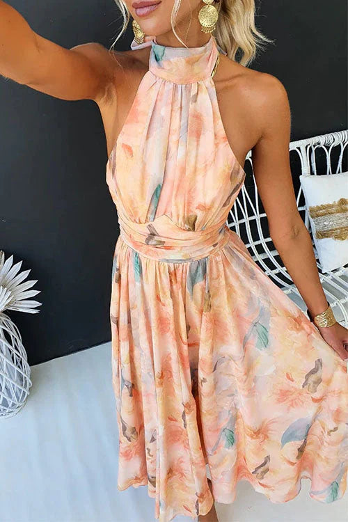 Sandra | Elegant Watercolour Maxi Dress for Summer - Image 4