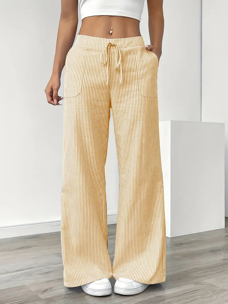 Linda | Elegant Striped Pants with Pockets in Trendy Colors - Image 1