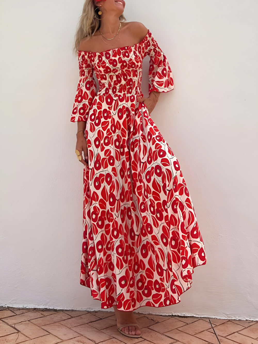 Sharon | Elegant Summer Maxi Dress - Image 2