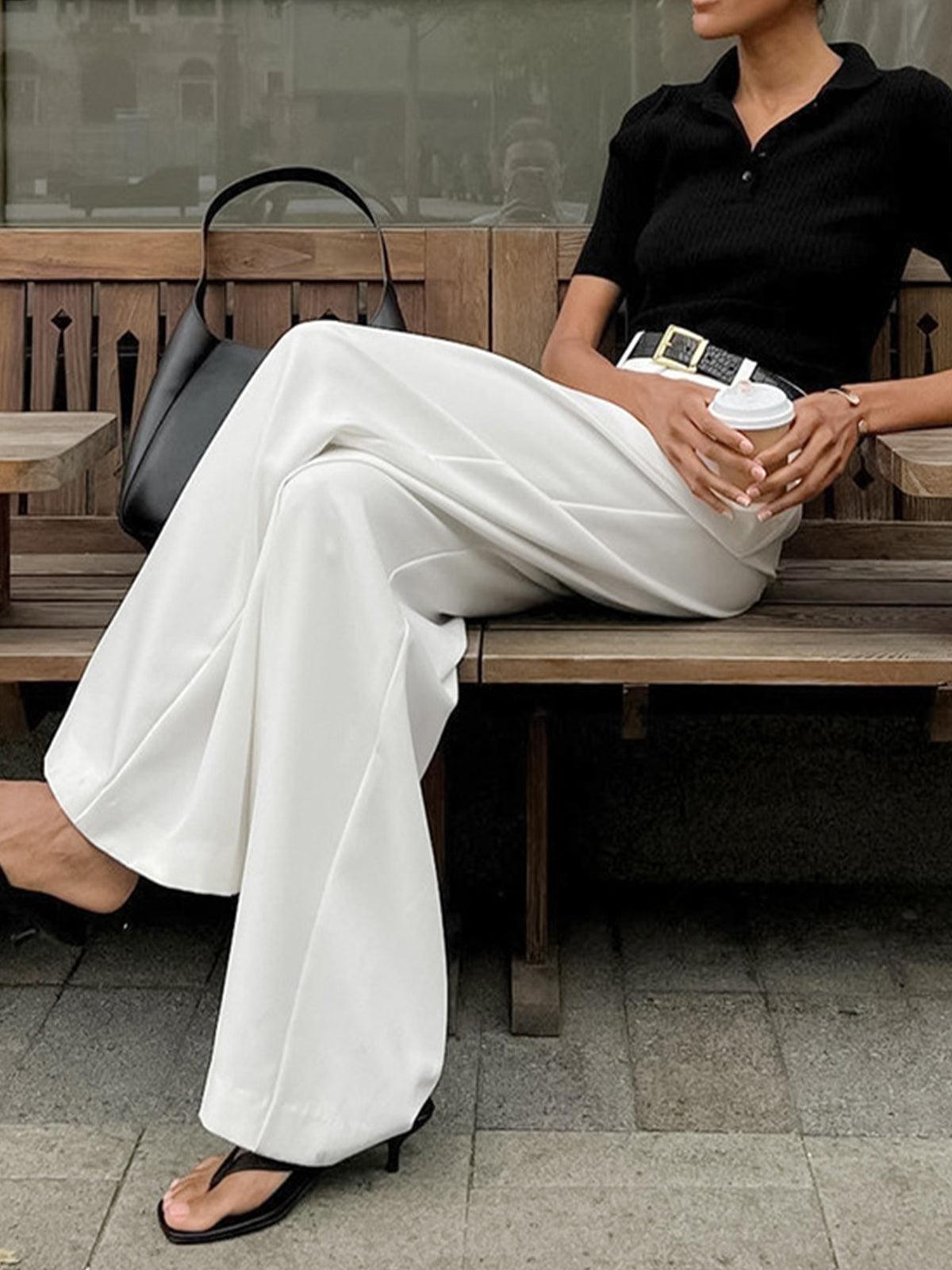 Rosemary | High-Waisted Pleated Wide-Leg Pants for Elegant Style - Image 5