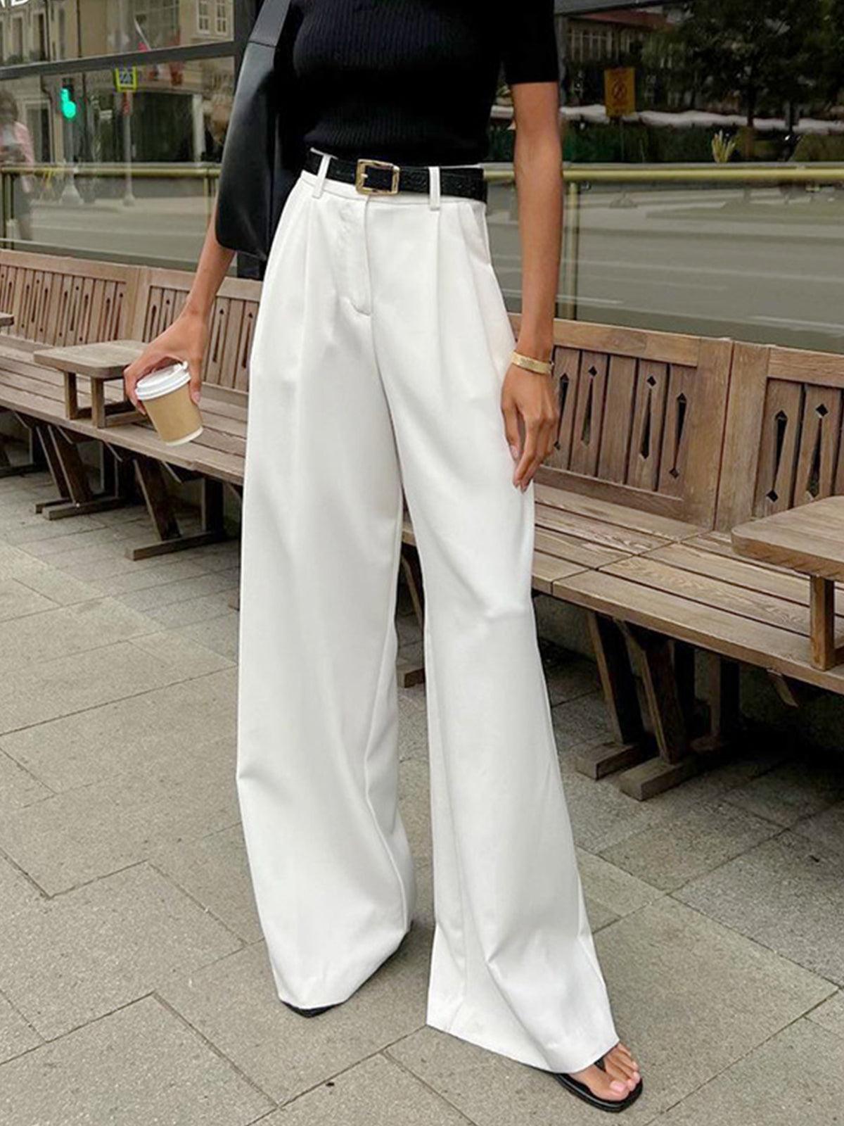 Rosemary | High-Waisted Pleated Wide-Leg Pants for Elegant Style - Image 1