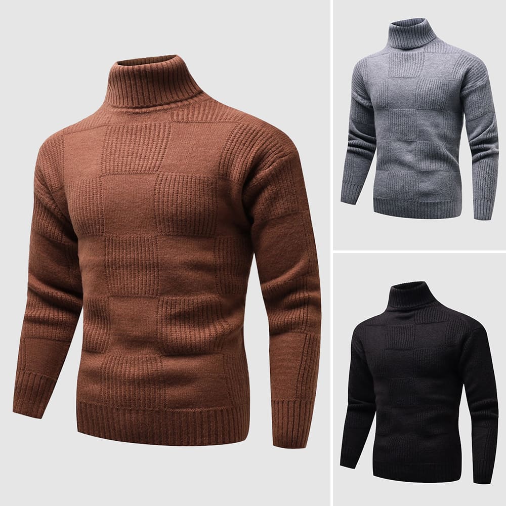 Ross | Men's Fitted Turtleneck Sweater - Image 5
