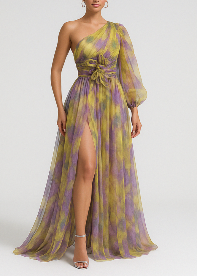 Lucy | Elegant One-Shoulder Maxi Dress for Women - Image 2