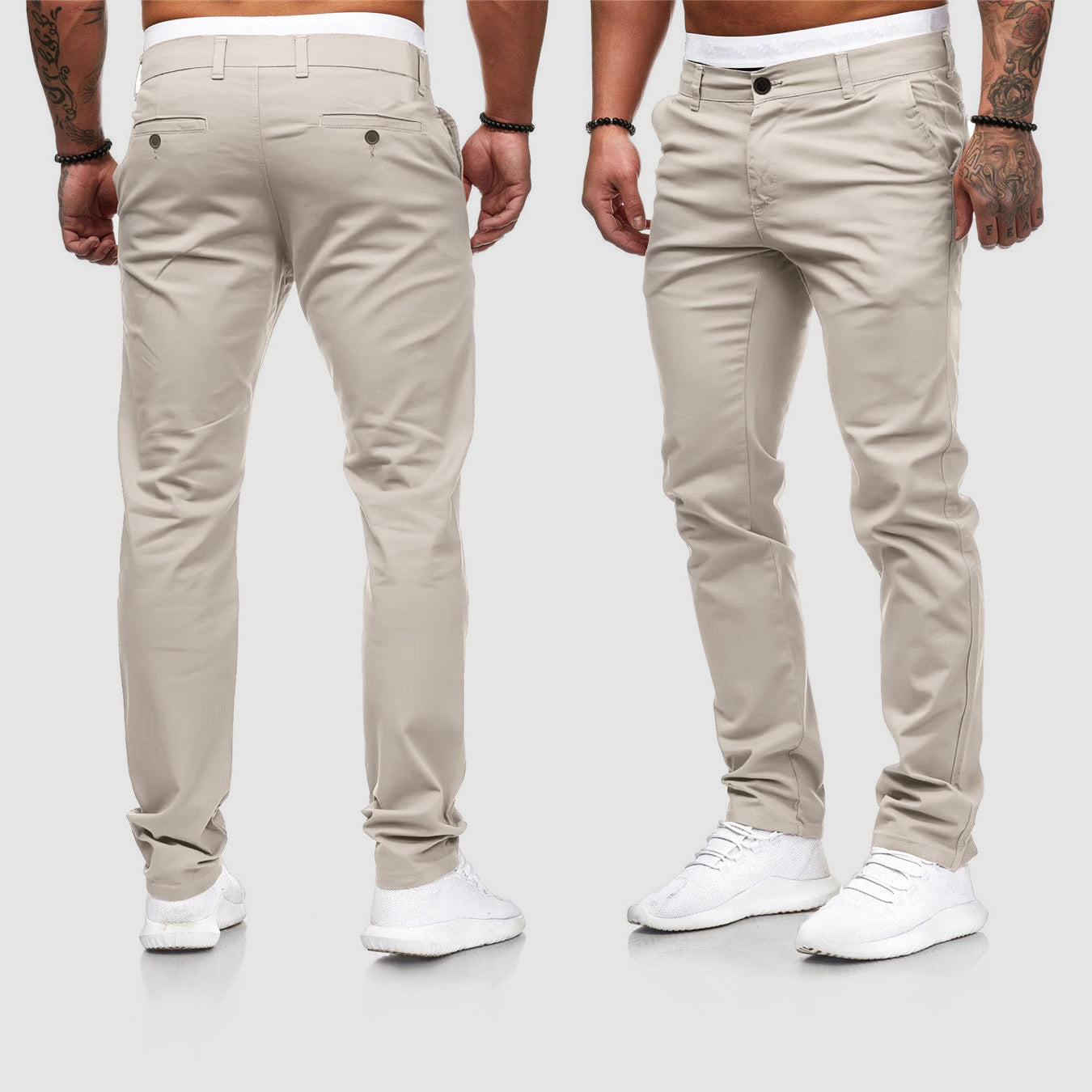 Gus | Men's Casual Slim Fit Straight Leg Pants - Image 1