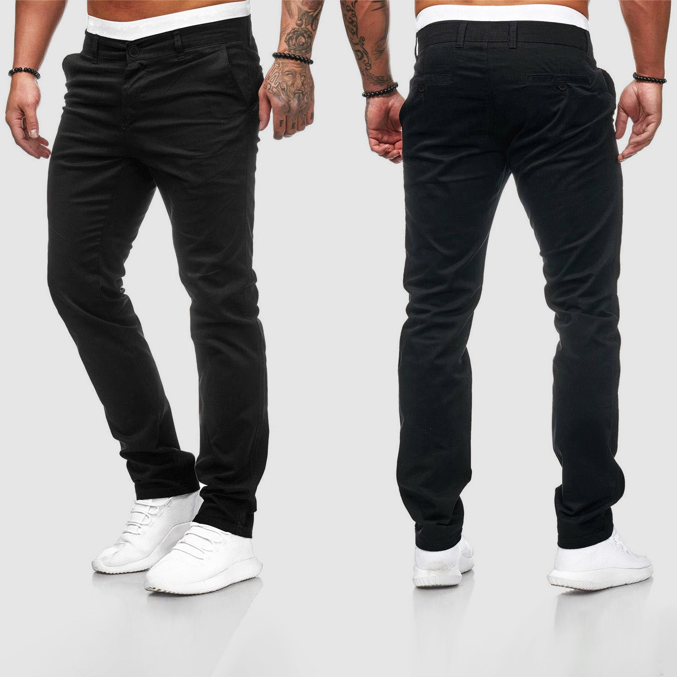 Gus | Men's Casual Slim Fit Straight Leg Pants - Image 3