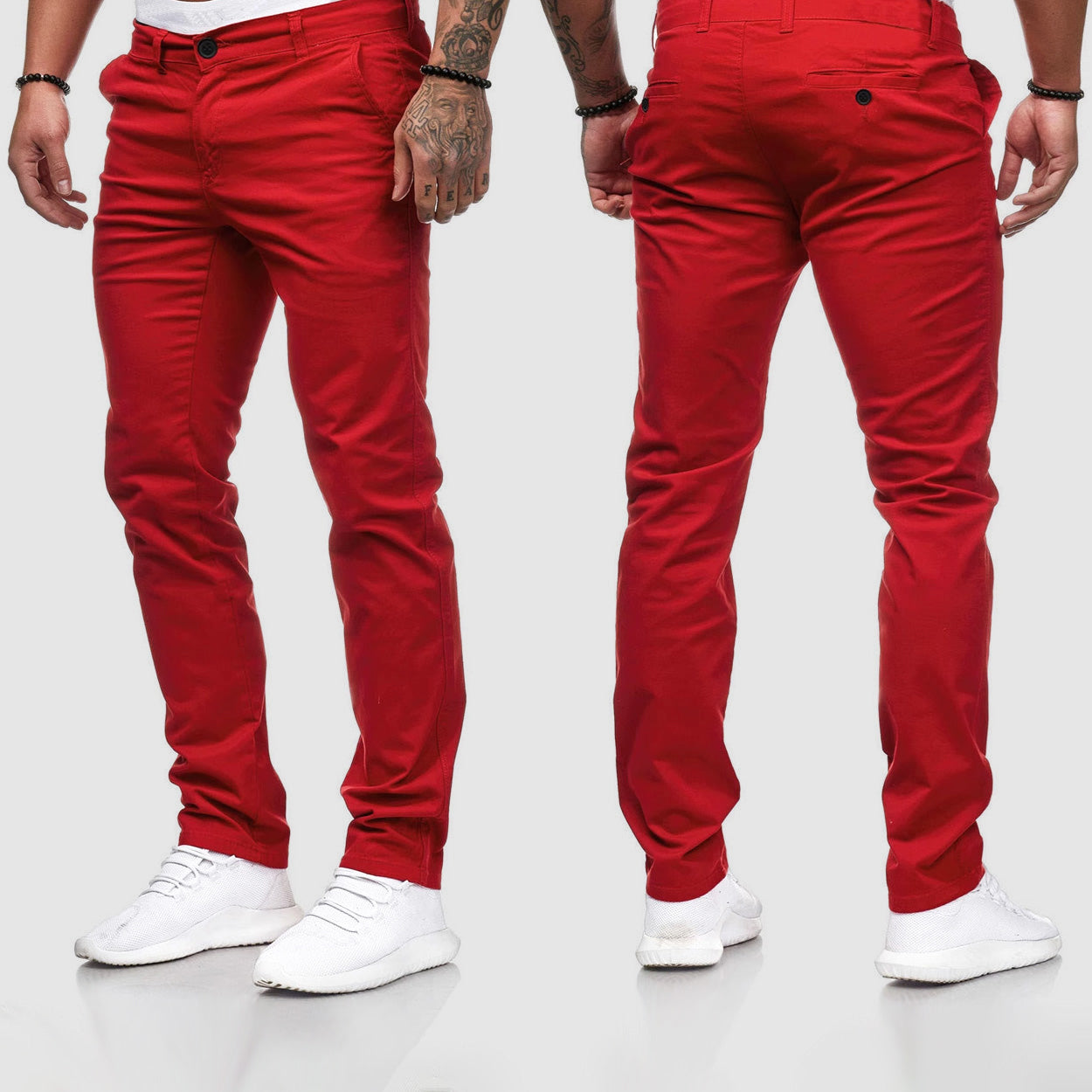 Gus | Men's Casual Slim Fit Straight Leg Pants - Image 4