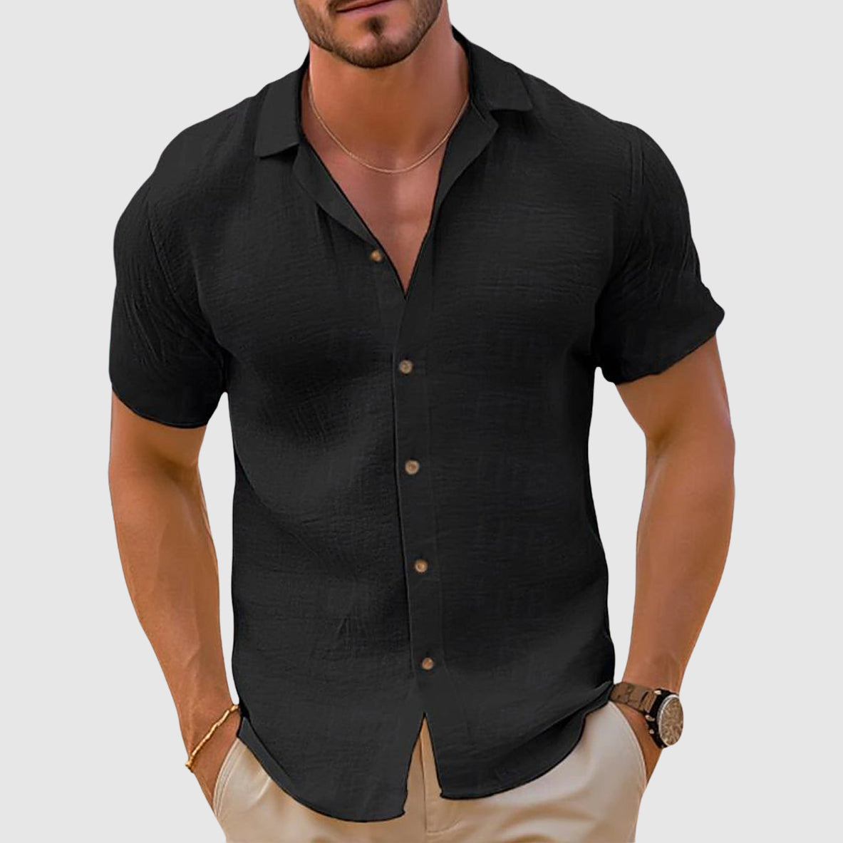 Lorenzo vitali island linen shirt | Premium Casual Top - Image 2
