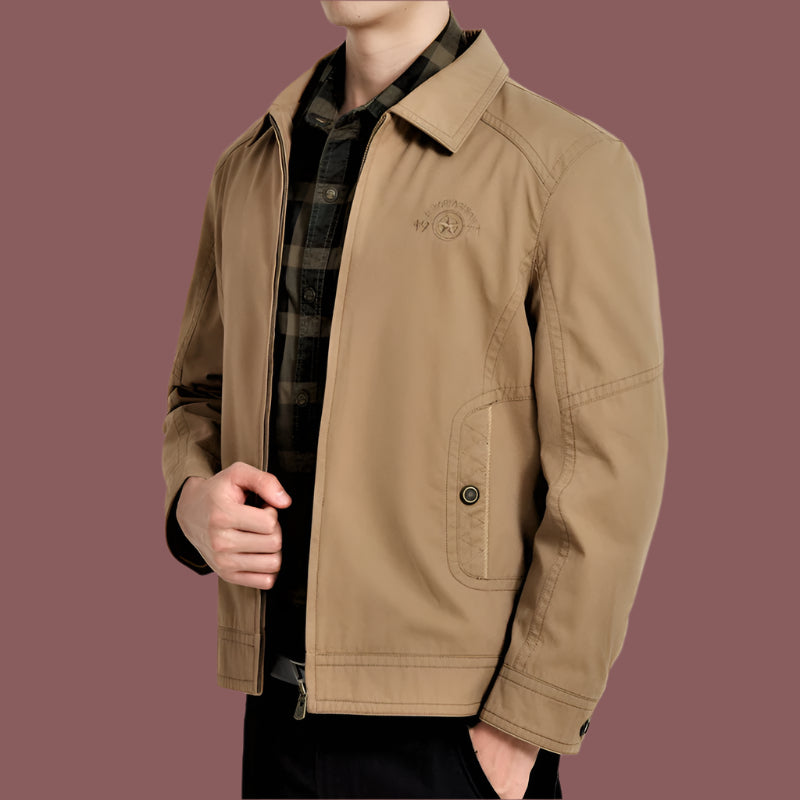 Couture-moda | Men’s Jacket - Lightweight Cotton Blend - Relaxed Fit - Image 1