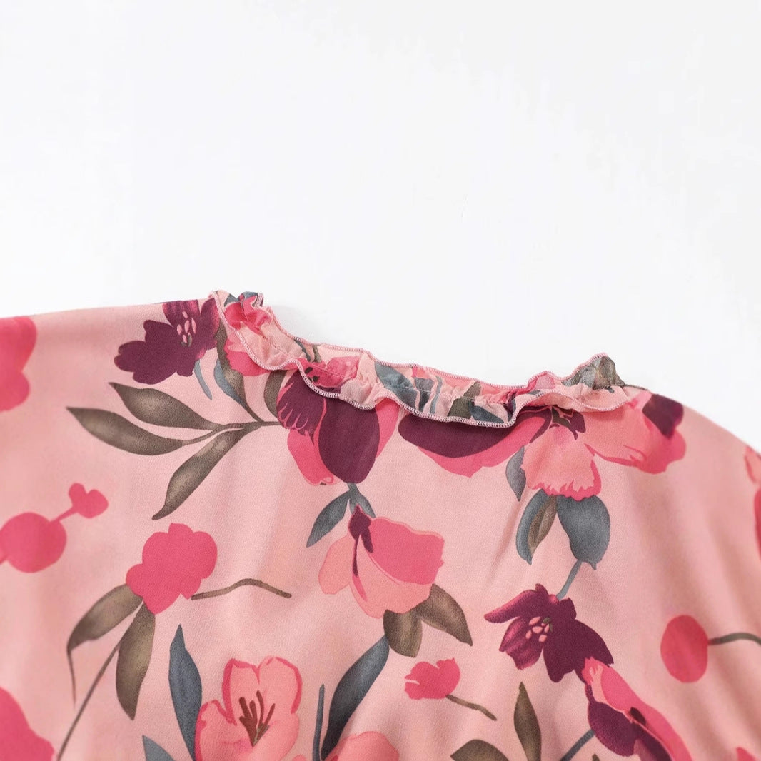 Judith | Elegant Floral Print Maxi Dress with Long Sleeves - Image 6