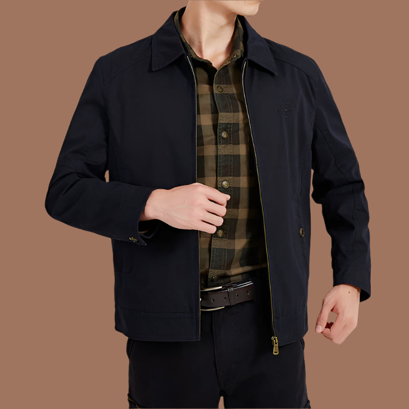 Couture-moda | Men’s Jacket - Lightweight Cotton Blend - Relaxed Fit - Image 3