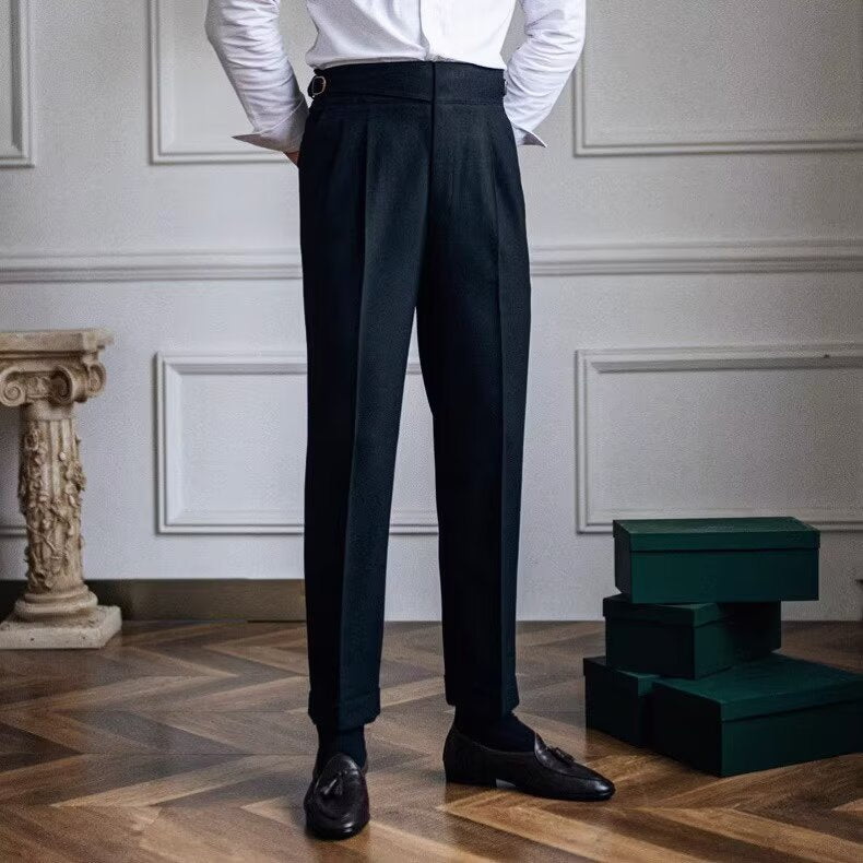 Kendall | Men's Tailored Pants - High Waist Wool Blend - Image 1