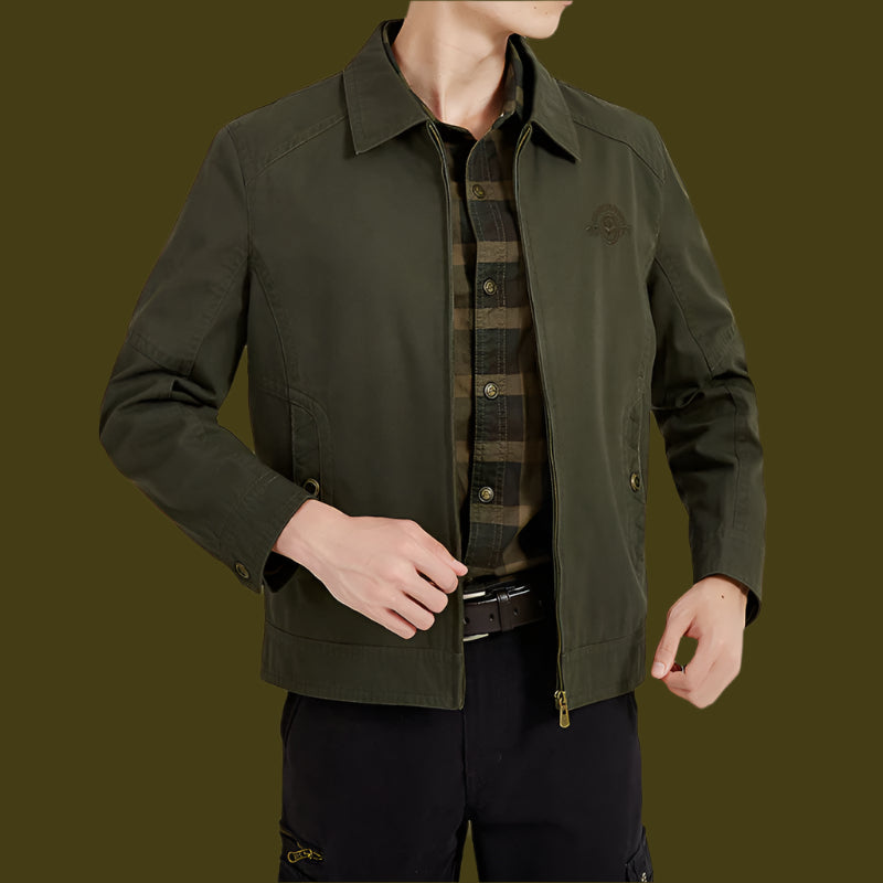 Couture-moda | Men’s Jacket - Lightweight Cotton Blend - Relaxed Fit - Image 2