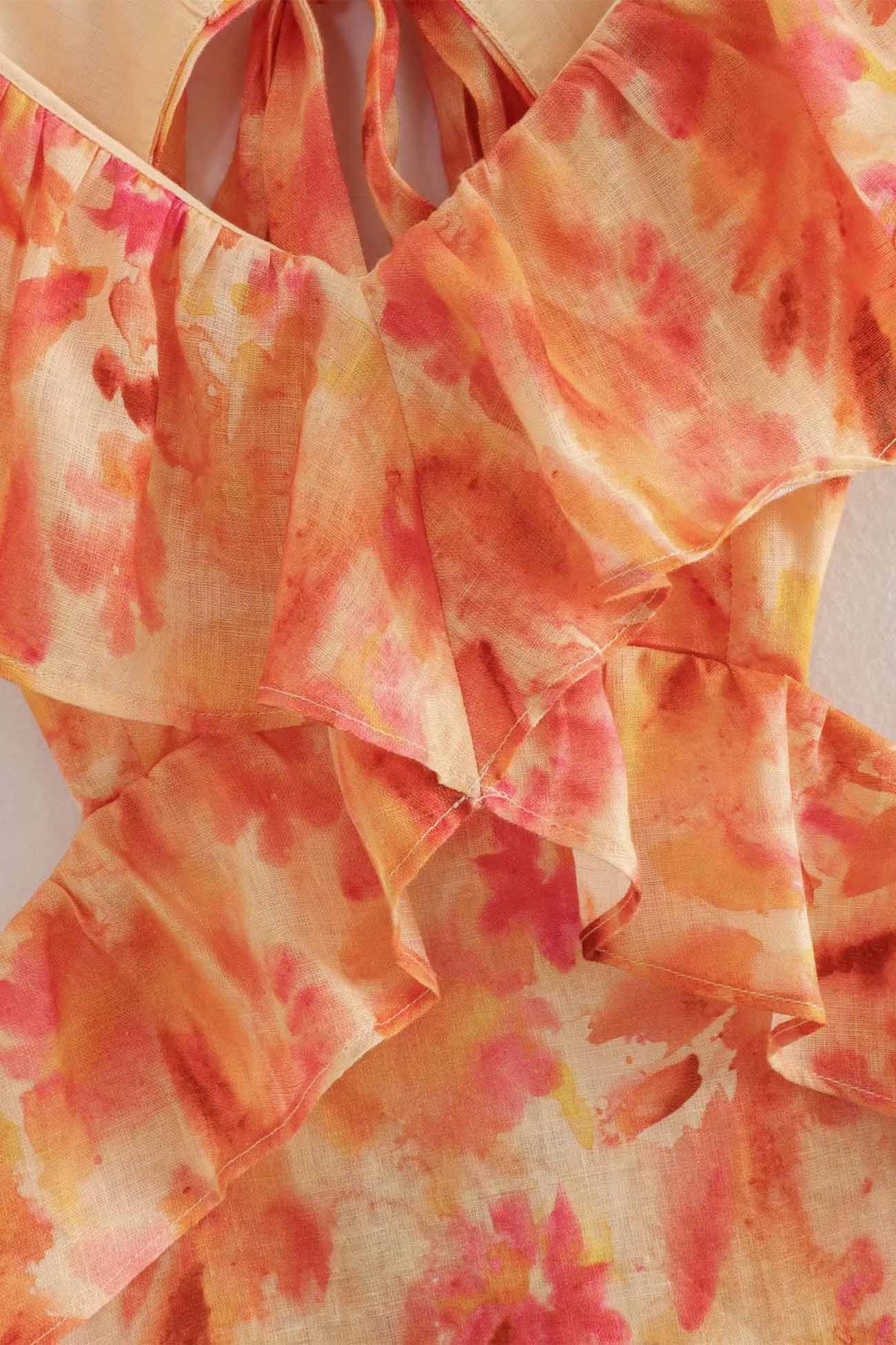 Alma hansen | Elegant Summer Maxi Dress - Sleeveless with Ruffle Straps - Image 9