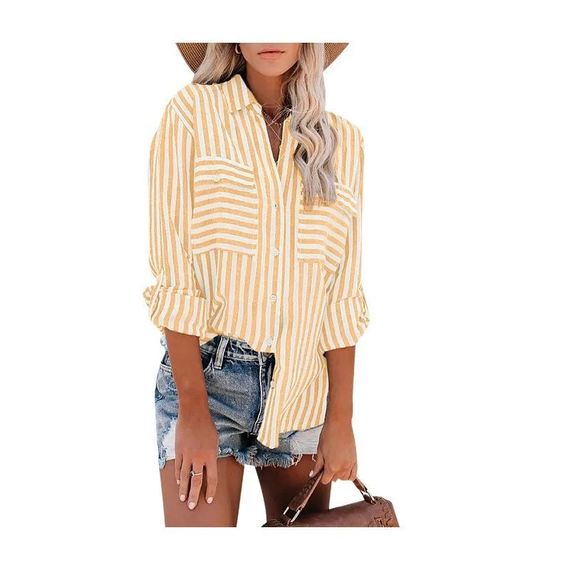Jane | Striped Blouse for Women - Casual Chic - Image 10