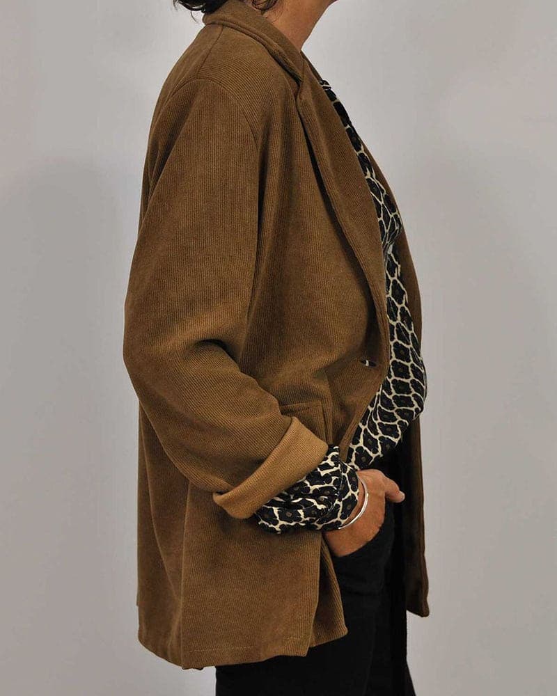 Brenda | Lightweight Geometric Print Blouse with V-neck - Image 3