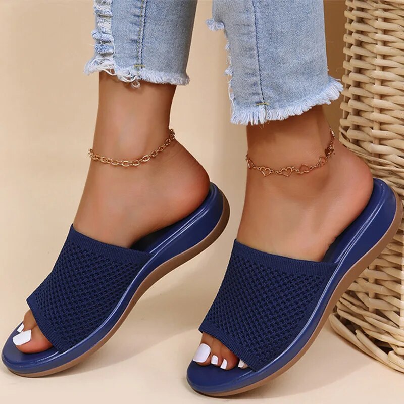 Ashley | Comfortable Breathable Ladies Slide Sandals - Image 1