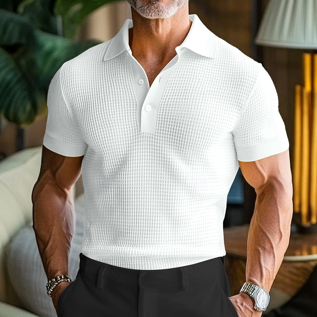 Derrick | Premium Knit Polo Shirt with Vintage Appeal - Image 1