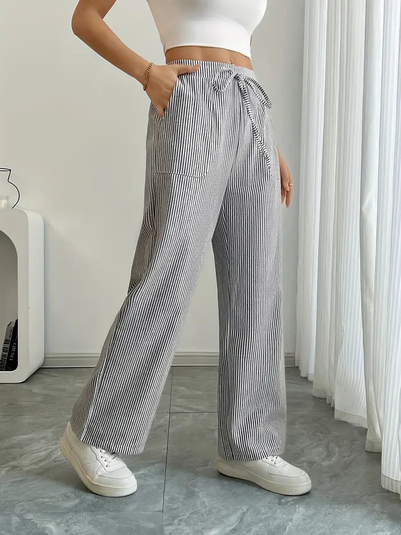 Linda | Elegant Striped Pants with Pockets in Trendy Colors - Image 25