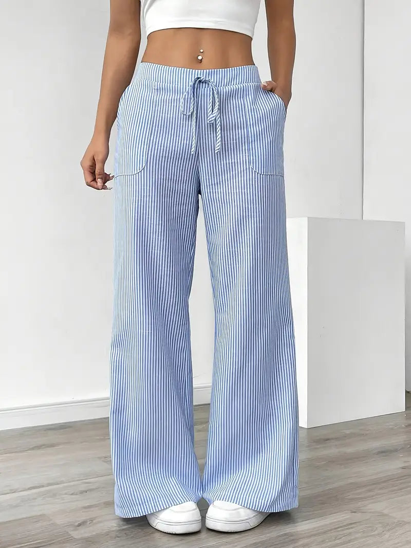 Linda | Elegant Striped Pants with Pockets in Trendy Colors - Image 3