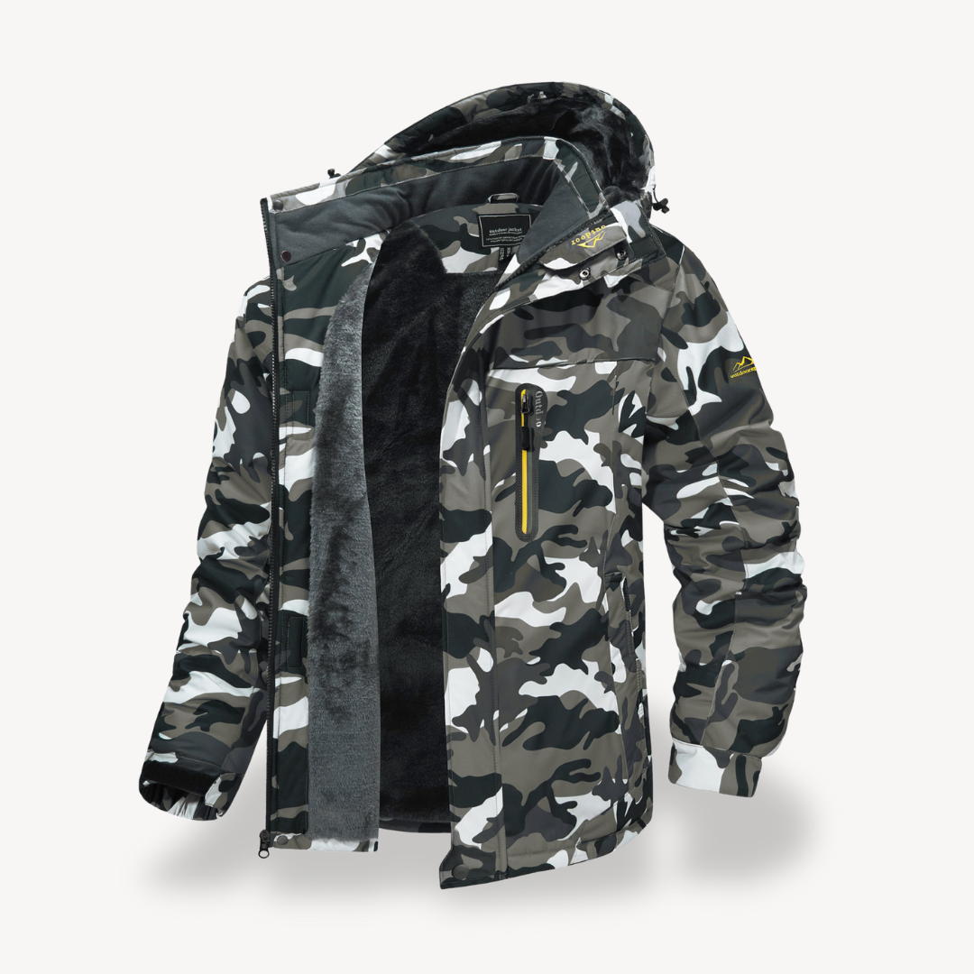 Todd | Men's Hooded Fleece Lined Winter Jacket - Image 2