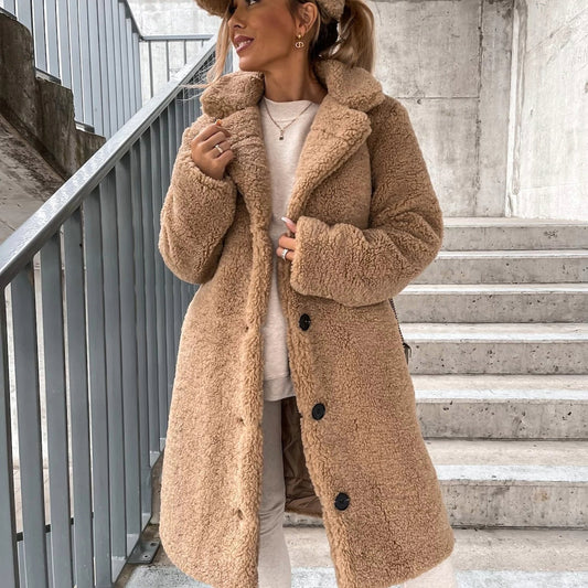 Doris | Women's Oversized Teddy Long Coat - Image 1