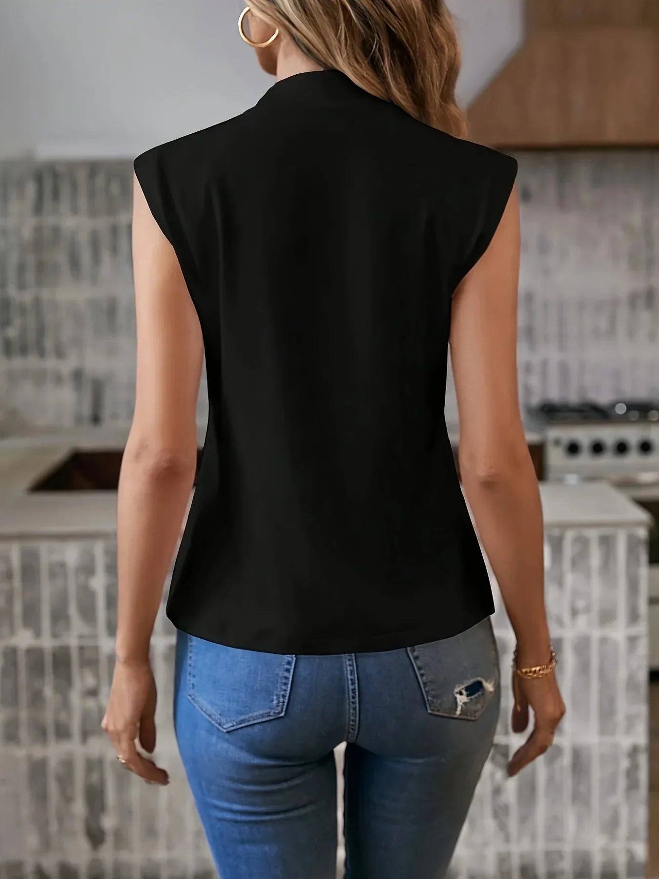 Norma | Elegant White Sleeveless Blouse - Image 9