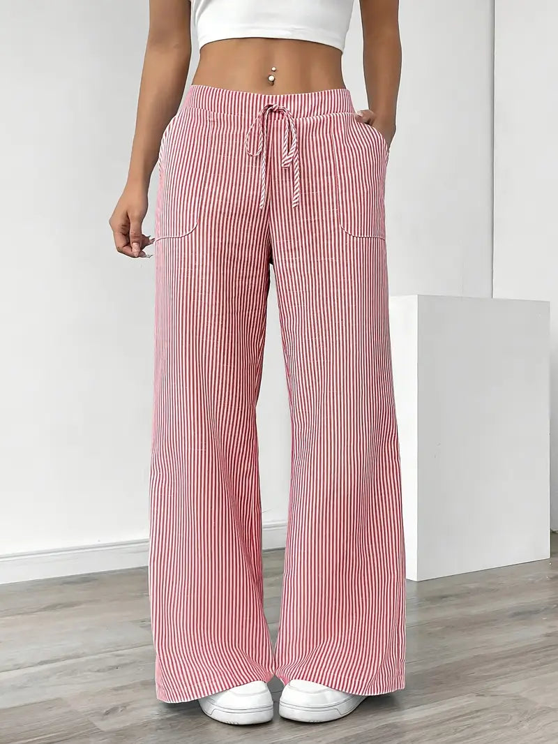 Linda | Elegant Striped Pants with Pockets in Trendy Colors - Image 2
