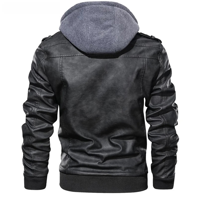 Leonard | Men's Hooded Bomber Jacket - Image 4