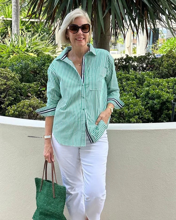 Whitney | Elegant Striped Shirt for Every Occasion - Image 4