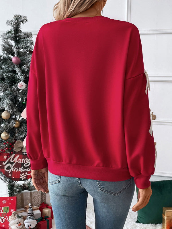 Tasha | Women's Crew Neck Bow Sleeve Sweater - Image 5