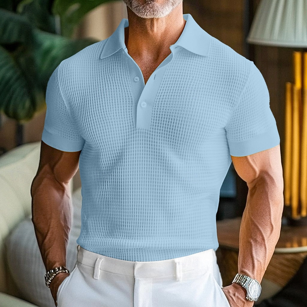 Derrick | Premium Knit Polo Shirt with Vintage Appeal - Image 3