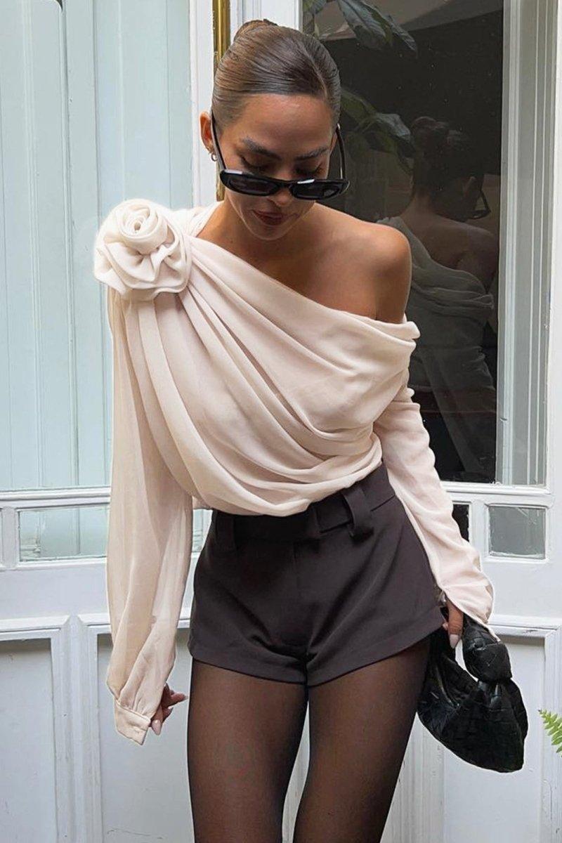 Bailey | Chic Asymmetrical Floral Blouse - Image 1