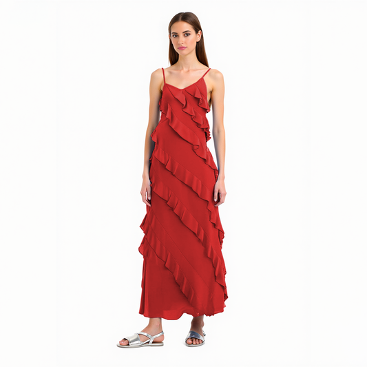Kristen | Elegant Ruche Maxi Dress for Every Occasion - Image 1