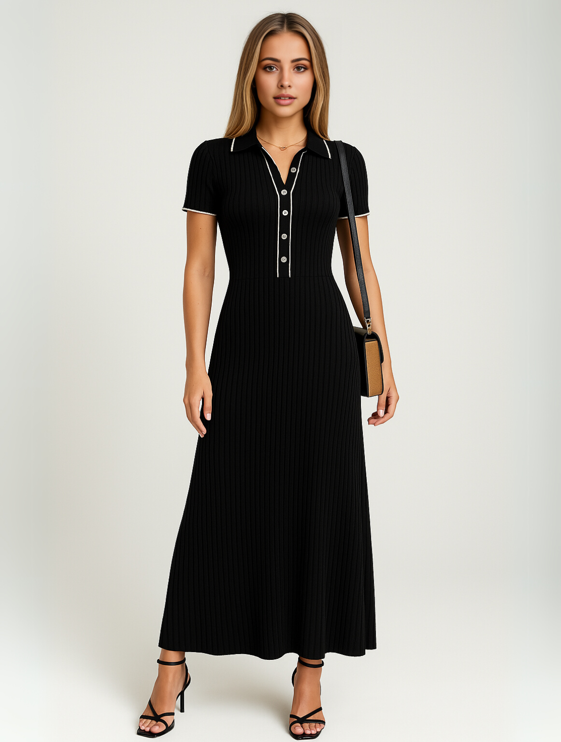 Eileen | Elegant Mini Dress with Asymmetrical Design - Image 1